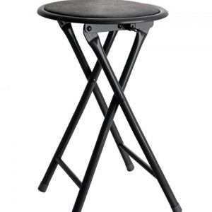 Tabouret pliant NOIR pieds noirs