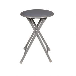 Tabouret pliant GRIS pieds gris